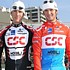 The Schleck brothers at the start of the Challenge Illes Balears 2006
